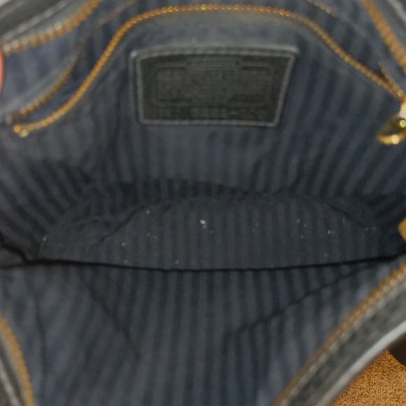 Vintage Coach black Pebbled leather shoulder bag - Picture 3 of 6